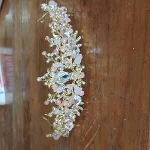 Princess Crown,Crystal Tiara, Gold Heart Crown, Birthday Crown Adjustable